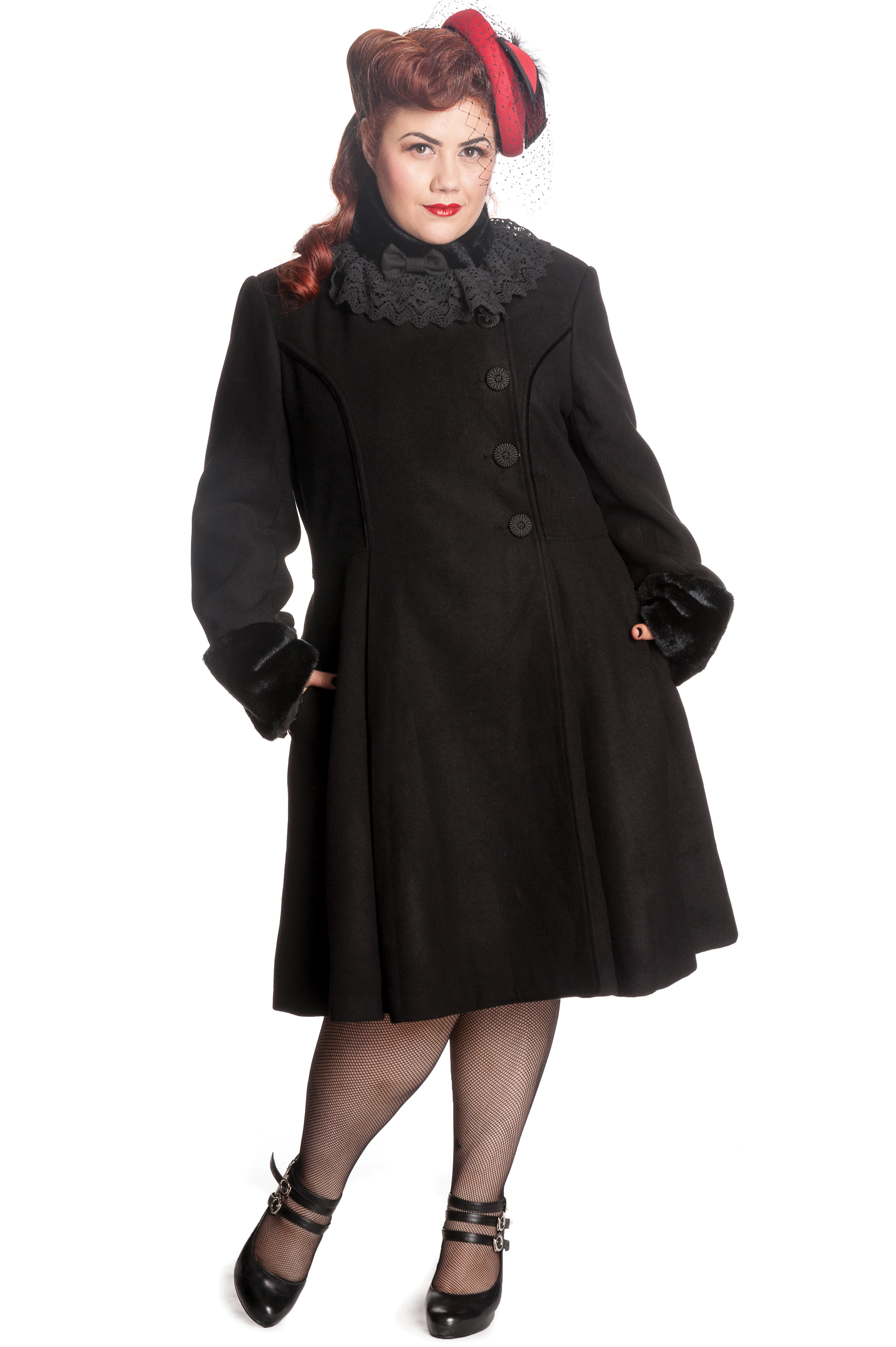 Black Vintage Winter Coat Plus Size | Fashion Clicks