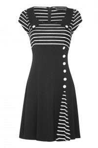 black and white dress